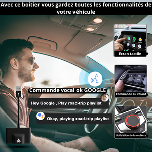 Taille adaptateur Android auto sans fil